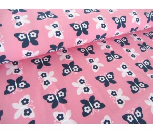 Jersey - Schmetterlinge rosa